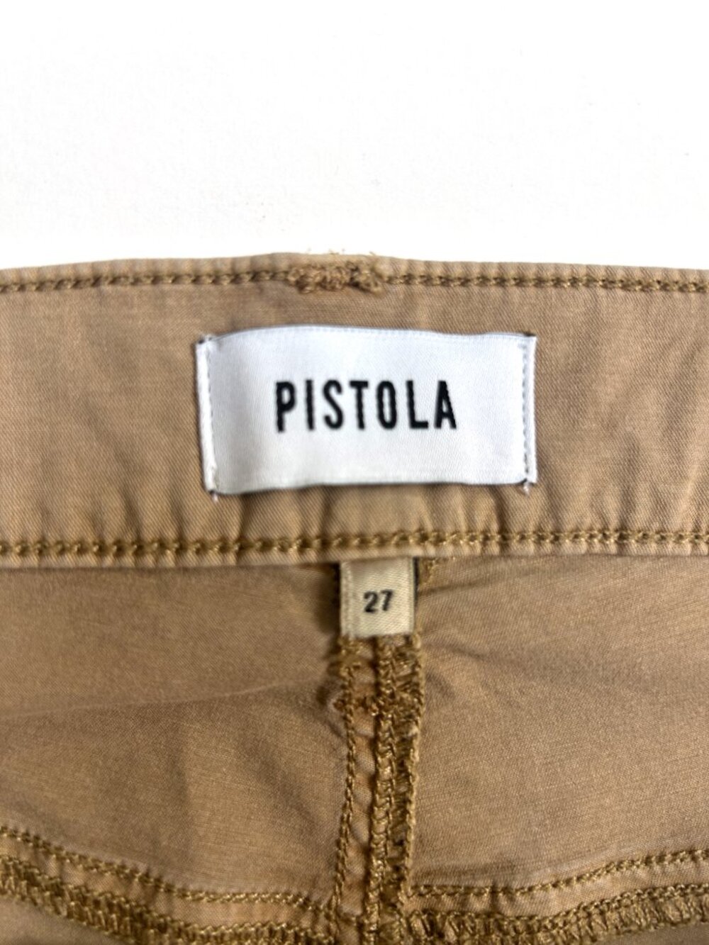 Pistola Bobbie Utility Cargo Pants Size 27 Tan Khaki Wide Leg Multi Pocket Y2K - Picture 7 of 8